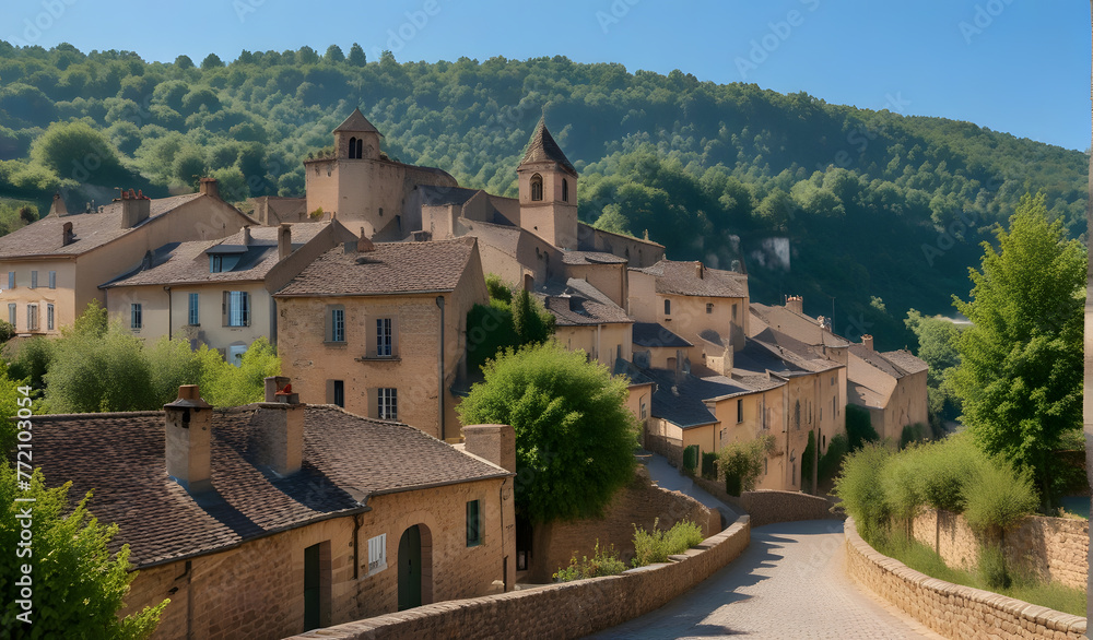 Najac village in the south of France