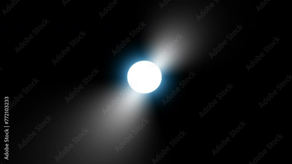 Pulsar rotates on a black background, 3D rendering. Pulsar rotates on a black background, 3D rendering.