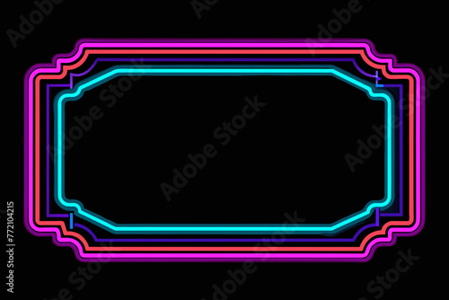 Neon Light Frame  vector design