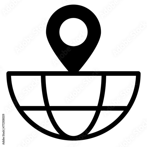 Globe with pin icon