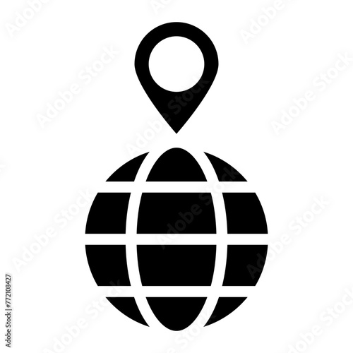 Globe with pin icon
