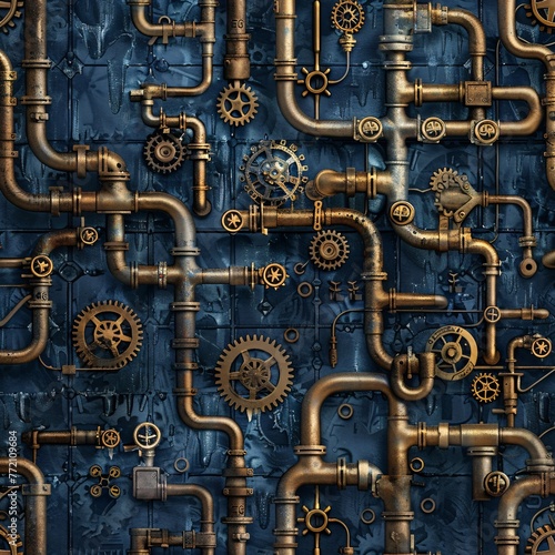 Gears and Pipes A Steampunk Odyssey Generative AI