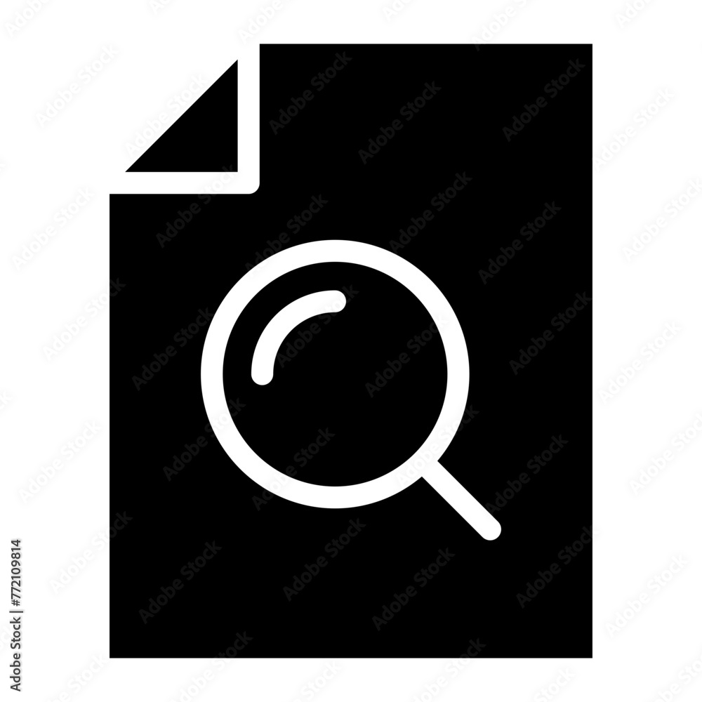 find document icon, magnifiying glass and document icon find document icon, magnifiying glass and document icon