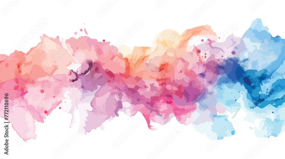 Abstract colorful watercolor on white background 