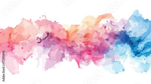 Abstract colorful watercolor on white background 