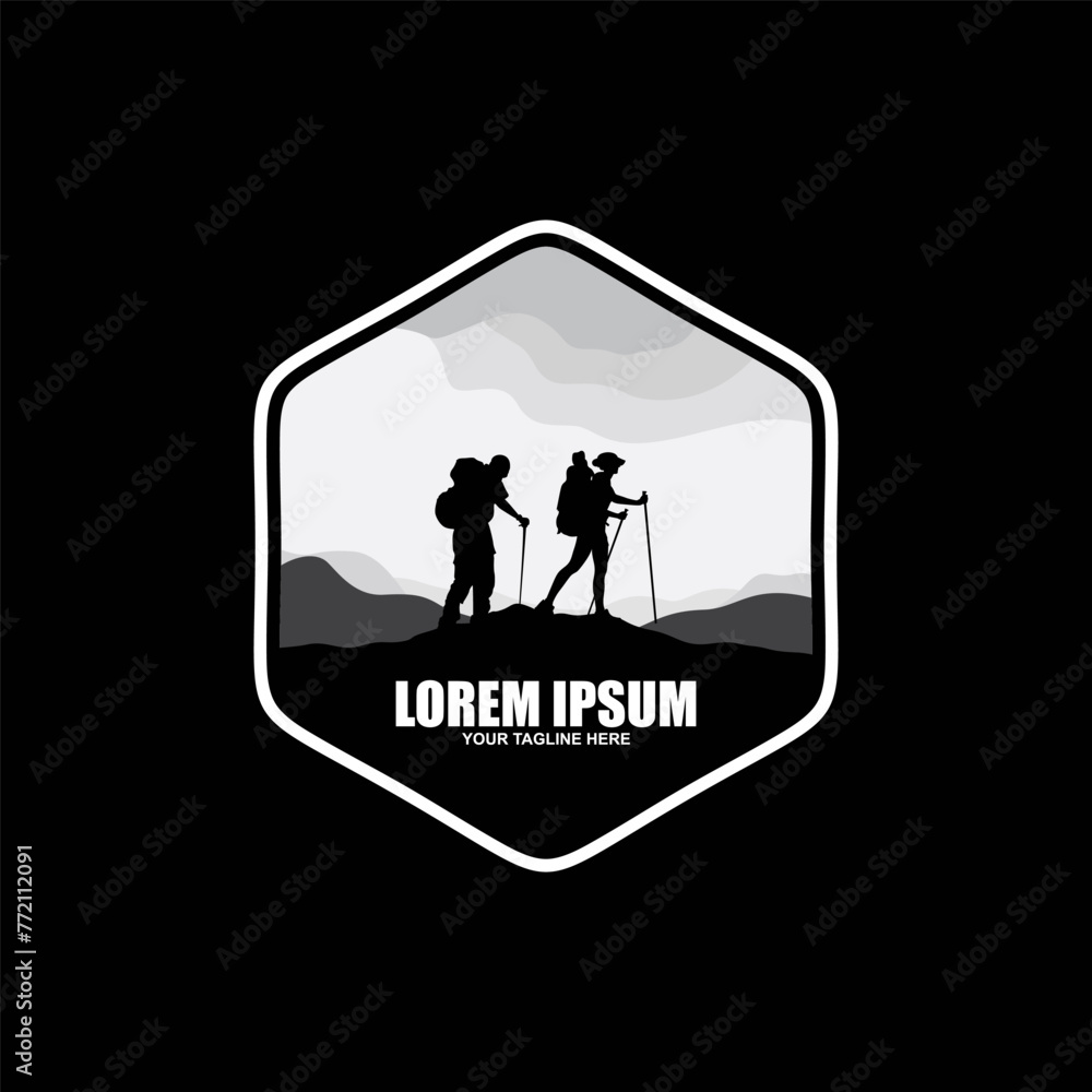 Hiking Expedition Logo Design Template Hiking Expedition Logo Design Template