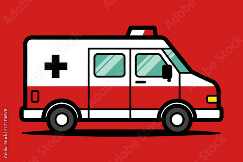 Vector design pf a ambulans 