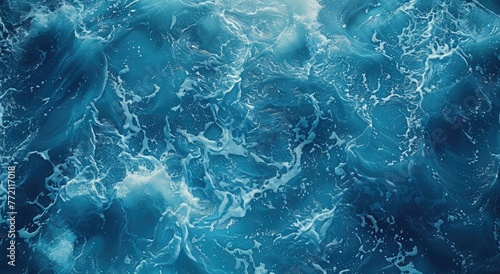 Blue Water Texture  Swimming Pool Top View
