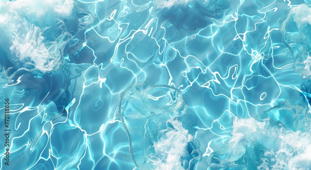 Blue Water Texture: Swimming Pool Top View Blue Water Texture: Swimming Pool Top View