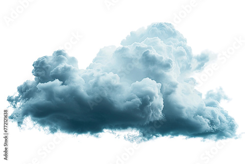 Dark thunder cloud illustration isolated on transparent background