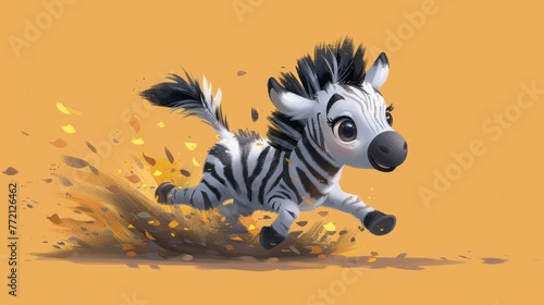Baby zebra illustration