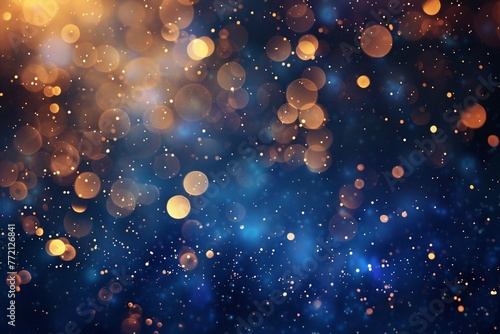 Starry Night Bokeh Lights Background