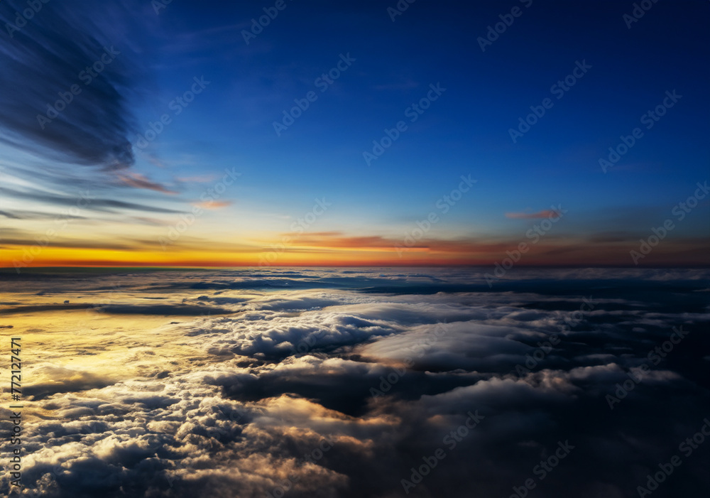 Fototapeta premium Vast expanse of blue stretching endlessly.