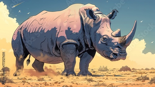 A cartoon rhinoceros © Niko