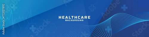 Healthcare theme background abstract linkedin banner