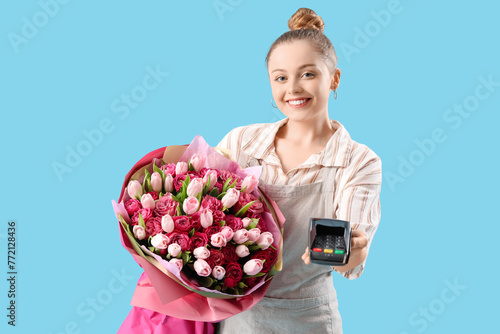 Beautiful young woman with ...