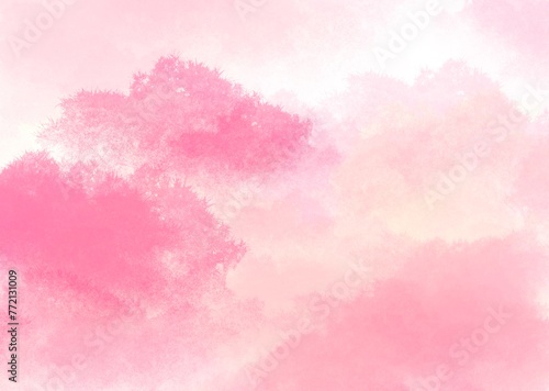 texture Watercolor background with pink and red watercolor © Kingsakai