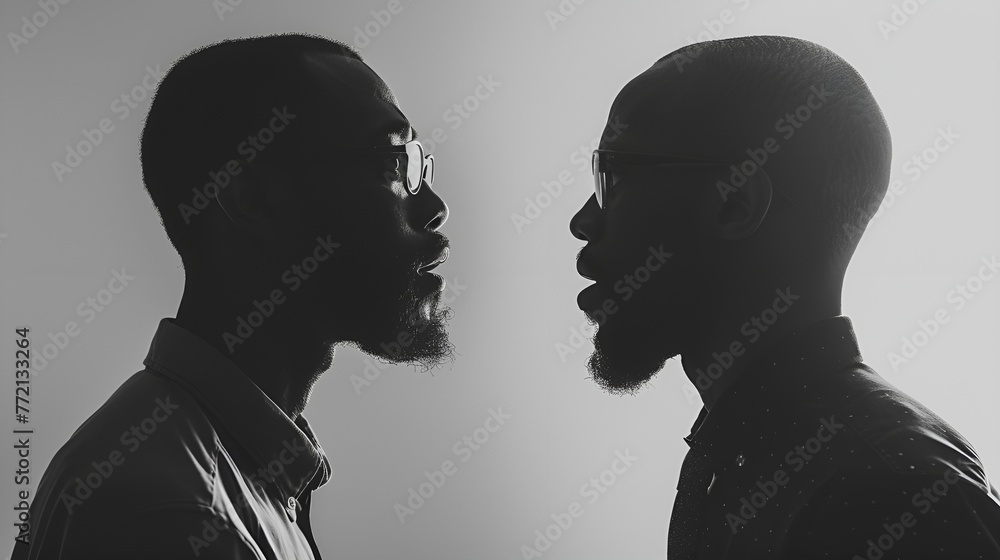 Two Professionals Discussing in Office Plain Background, Two professionals, discussing, office, plain background Two Professionals Discussing in Office Plain Background, Two professionals, discussing, office, plain background