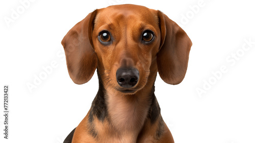 portrait of a dachshund isolated on transparent background © PNG Lover