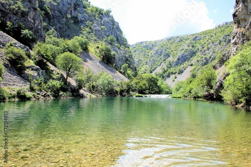 the lovely nature of the Zrmanja river, Croatia photo