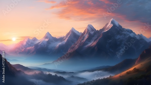 dawn in the mountain range © Shehzad
