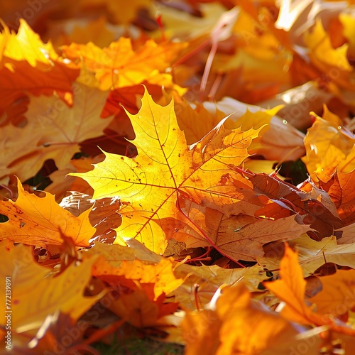 Fall Foliage A Golden Leaf-filled Landscape Generative AI