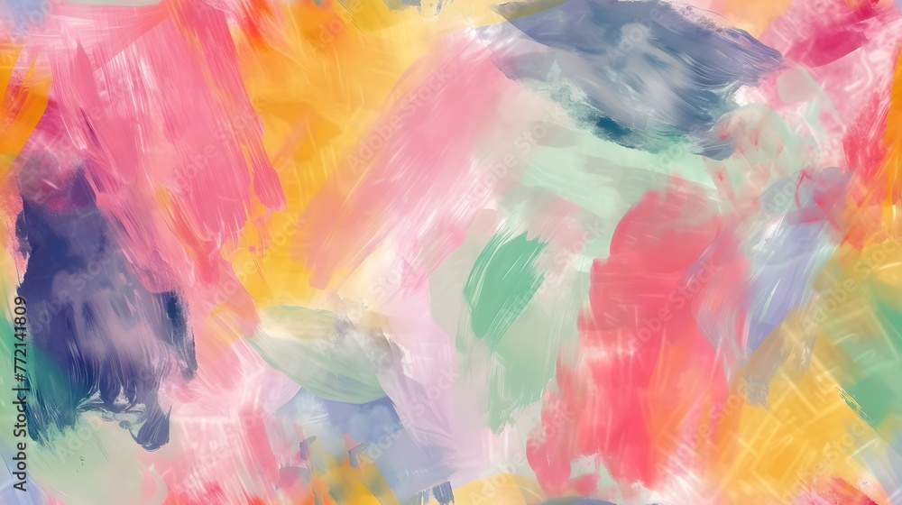 Pastel Watercolor Dream: Abstract Background with Soft Strokes - Hand Edited Generative AI