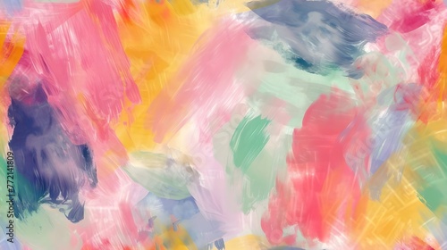 Pastel Watercolor Dream  Abstract Background with Soft Strokes - Hand Edited Generative AI