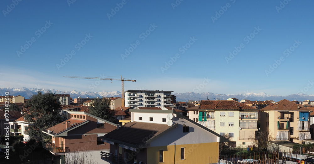 Skyline view of the city of Settimo Torinese