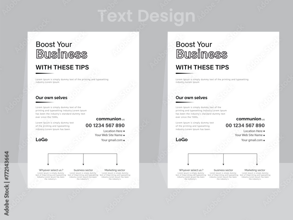 Creative Flyer text design.