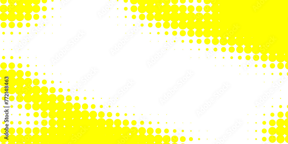 Yellow abstract dotted halftone background.