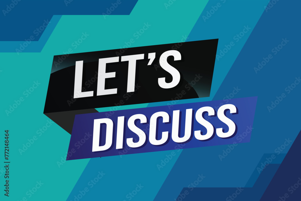 Let's discuss word concept vector illustration with lines 3d style for social media landing page, template, ui, web, mobile app, poster, banner, flyer, background, gift card, coupon, label, wallpaper
Let's discuss word concept vector illustration with lines 3d style for social media landing page, template, ui, web, mobile app, poster, banner, flyer, background, gift card, coupon, label, wallpaper