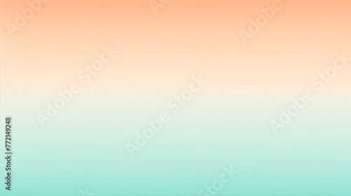 Clean gradient background, combination of sea green, light ocean, pink peach color with linear gradient background on horizontal frame. Smooth texture. copy space