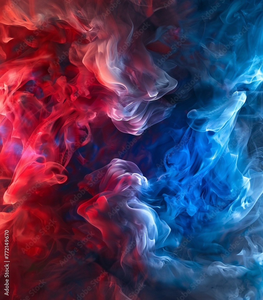 Foggy Fusion A Blend of Red and Blue Generative AI