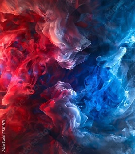 Foggy Fusion A Blend of Red and Blue Generative AI