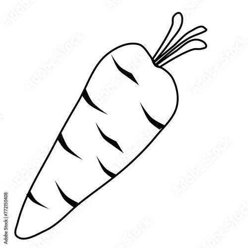 carrot cartoon simple drawing line art 