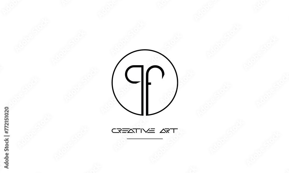 FQ, QF, F, Q abstract letters logo monogram