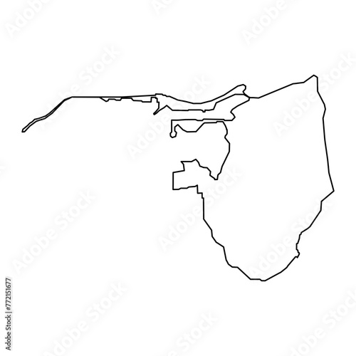 Piti municipality map, administrative division of Guam. Vector illustration.