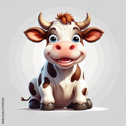 Cow cartoon Logo Design Very Cool © Rabiatul