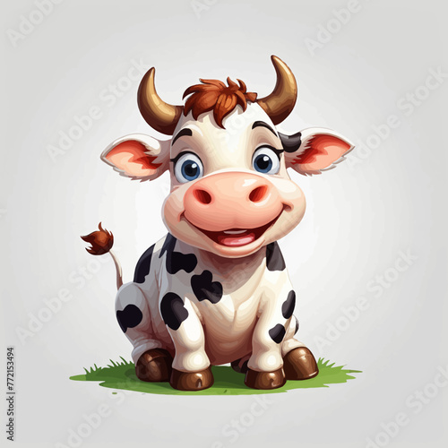 Cow cartoon Logo Design Very Cool © Rabiatul