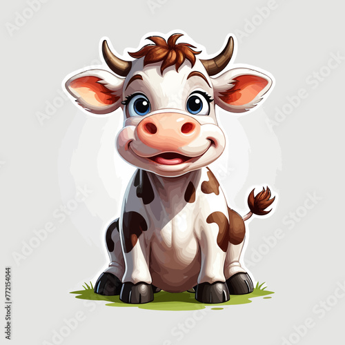 Cow cartoon Logo Design Very Cool