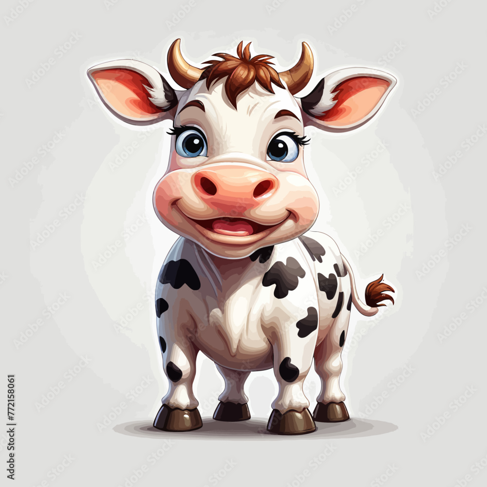 Cow cartoon Logo Design Very Cool