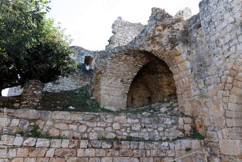 02/12/2024 Haifa Israel. Yehiam is the ruins of a Crusader and Ottoman-era fortress in western Galilee, Israel. photo