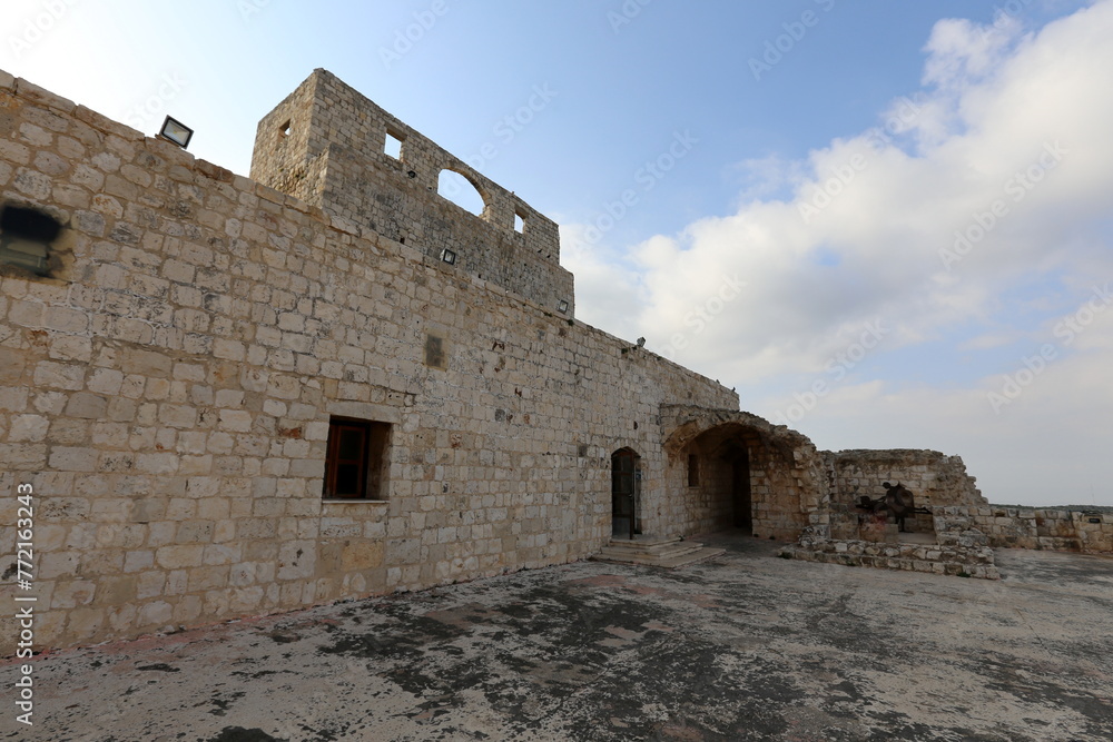 02/12/2024 Haifa Israel. Yehiam is the ruins of a Crusader and Ottoman-era fortress in western Galilee, Israel. 02/12/2024 Haifa Israel. Yehiam is the ruins of a Crusader and Ottoman-era fortress in western Galilee, Israel.