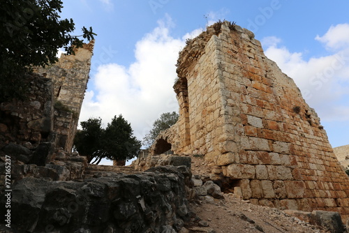 02/12/2024 Haifa Israel. Yehiam is the ruins of a Crusader and Ottoman-era fortress in western Galilee, Israel. photo