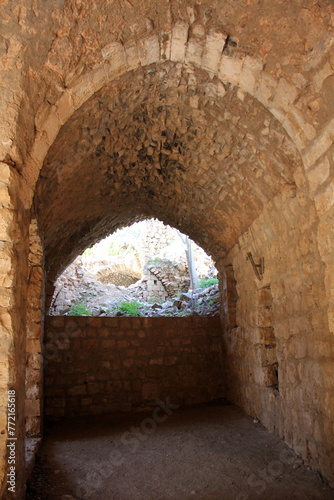 02/12/2024 Haifa Israel. Yehiam is the ruins of a Crusader and Ottoman-era fortress in western Galilee, Israel. photo