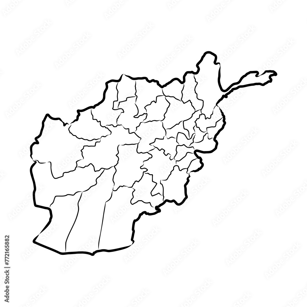 Afghanistan map vector illustration, scribble sketch Afghanistan Afghanistan map vector illustration, scribble sketch Afghanistan
