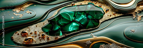 Luxurious Brand Concept on a Dark Background: An Abstract Design with Golden Accents for an Elegant Presentation
