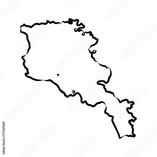 Armenia Map. Armenia Map outline. Armenia map vector illustration