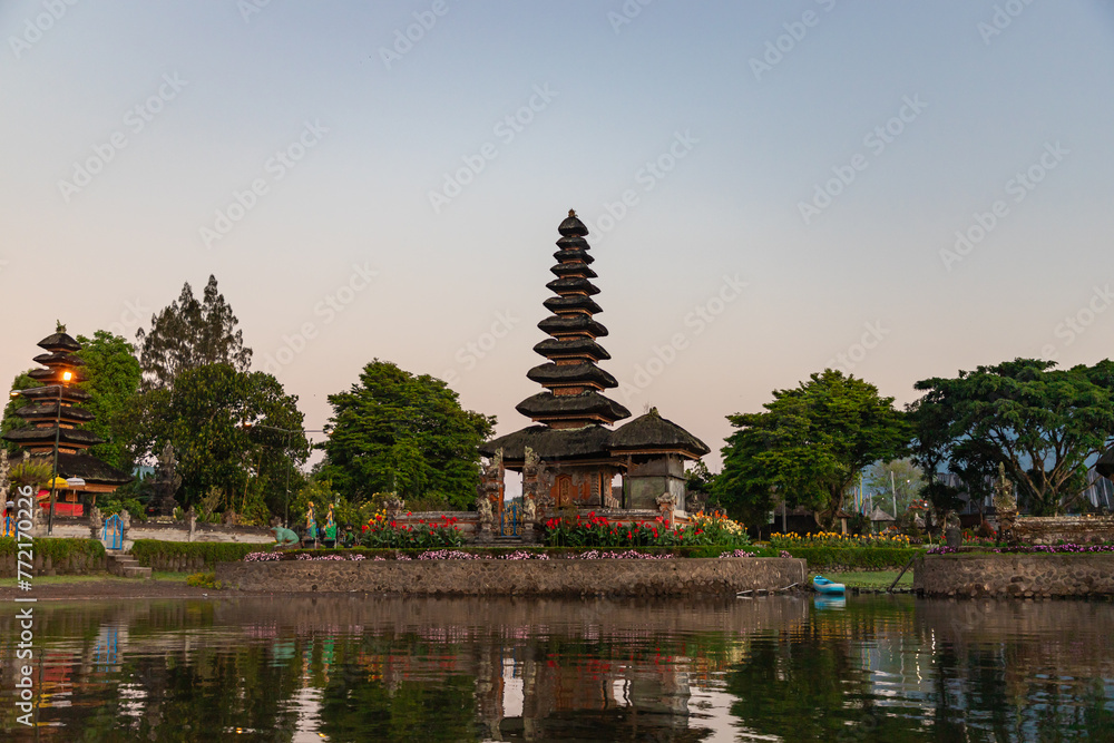 Beautiful morning at Bali lake Beratan temple - Indonesia Beautiful morning at Bali lake Beratan temple - Indonesia